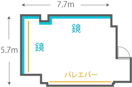 町田2号Dスタジオ間取り