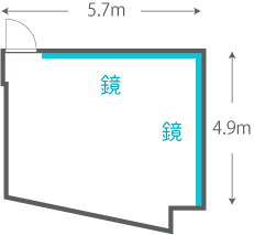 三軒茶屋Aスタジオ間取り